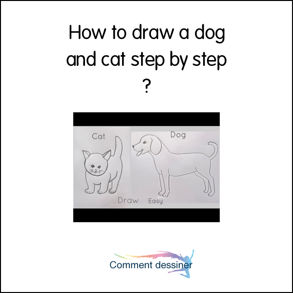 How to draw a dog and cat step by step
